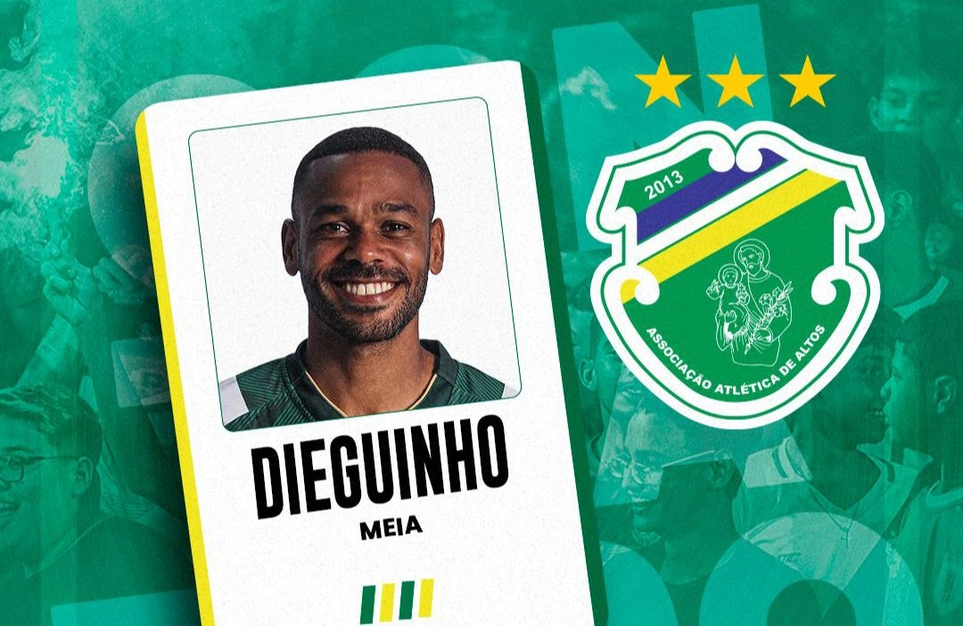 Altos-PI anuncia retorno do meia Dieguinho como reforço para a Série D