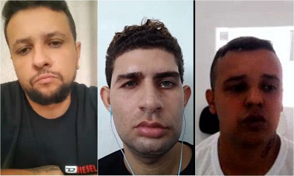 Bruno Gonçalves Sousa, Kaique Cesar Aparecido dos Santos e James Pereira de Santana, respectivamente
