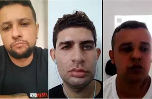 Bruno Gonçalves Sousa, Kaique Cesar Aparecido dos Santos e James Pereira de Santana, respectivamente (Foto: Reprodução)