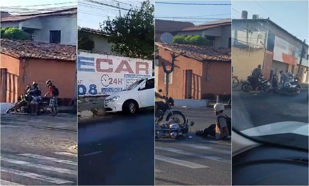 Caminhão derrama óleo e gera série de acidentes em avenida da zona Sul de Teresina