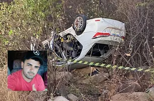Carro capota, deixa homem morto e três feridos ao voltarem de aniversário no Piauí (Foto: Reprodução)