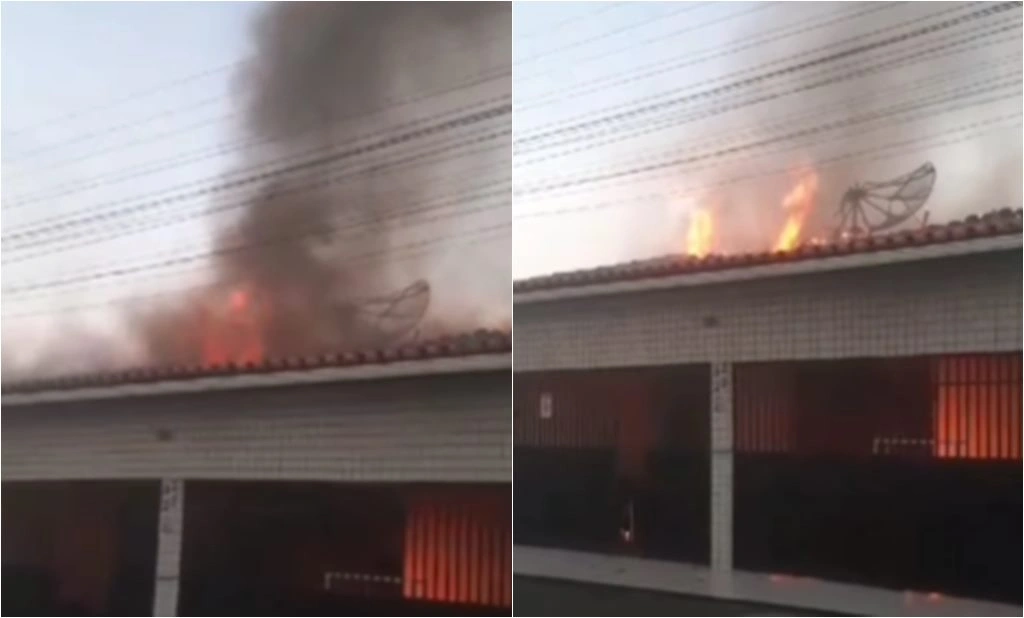 Casa pega fogo na zona Sul de Teresina