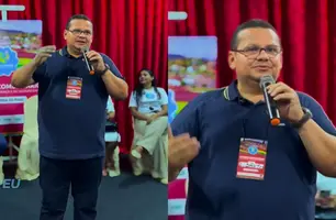 Chico Santos discursa durante II Fórum Comunitário do Selo Unicef (Foto: Reprodução/Instagram)