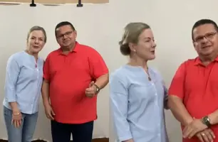 Chico Santos recebe apoio de Gleisi Hoffmann, presidente nacional do PT (Foto: Reprodução/Instagram)
