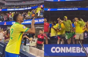 Danilo discute com torcedores após empate da Seleção Brasileira na Copa América (Foto: Reprodução)