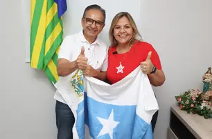 Dr. Hélio anuncia Flaviana Veras como vice da sua pré-candidatura em Parnaíba (Foto: Ascom)