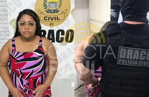 Draco prende mulher que aplicava golpes milionários em supermercados de Teresina (Foto: Conecta Piauí)