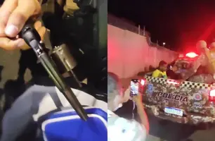 Dupla é presa com arma de fogo na zona Sul de Teresina; tentaram fugir da polícia (Foto: Conecta Piauí)