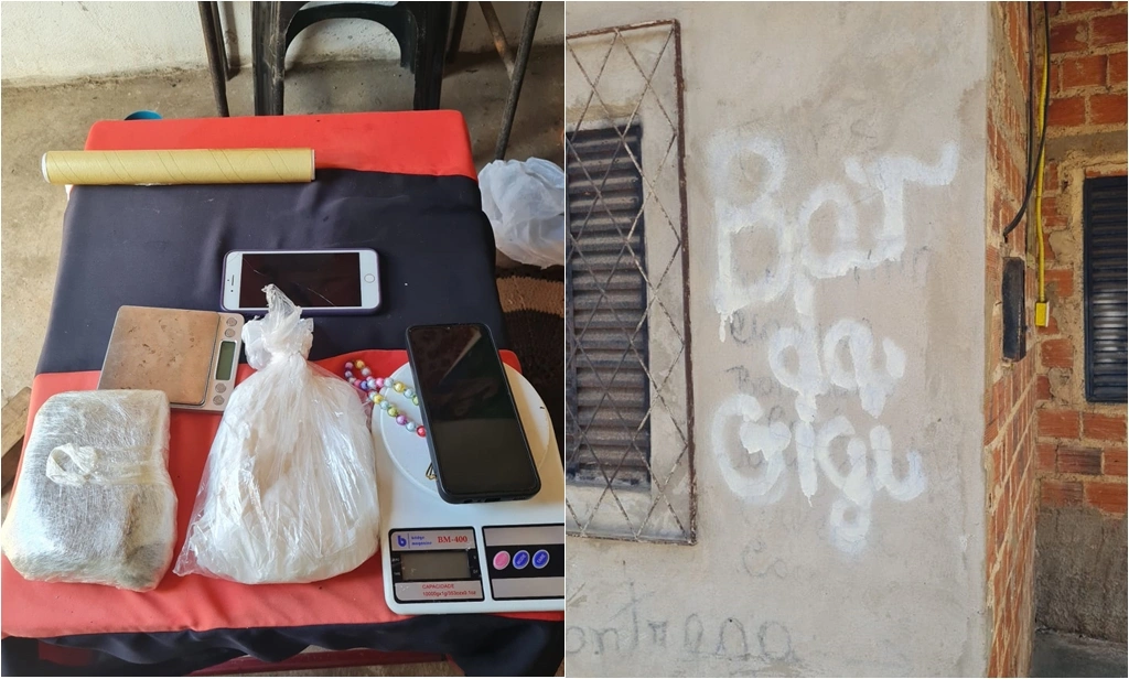 Foram encontrados grandes quantidades de maconha e cocaína no 'Bar da Gigi'