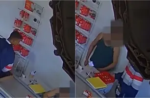 Homem assalta comércio no Piauí (Foto: Reprodução)