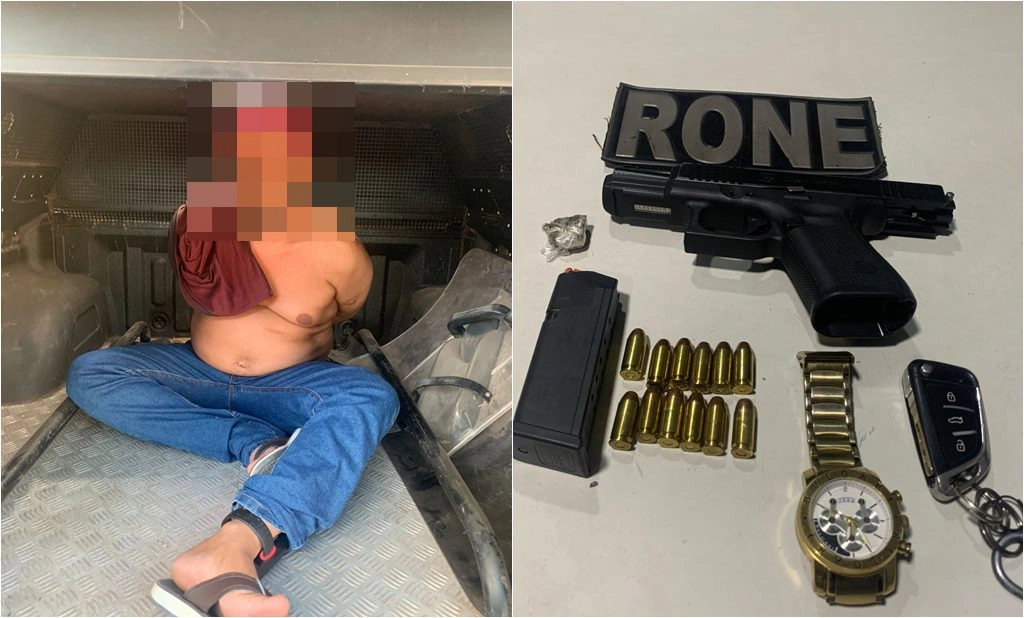 Homem é preso com arma roubada de policial militar do Piauí