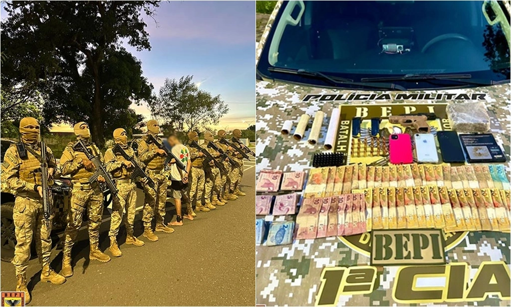 Homem é preso com mais de R$ 1.500, droga, munições e arma na zona Sul de Teresina