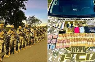 Homem é preso com mais de R$ 1.500, droga, munições e arma na zona Sul de Teresina (Foto: Reprodução)