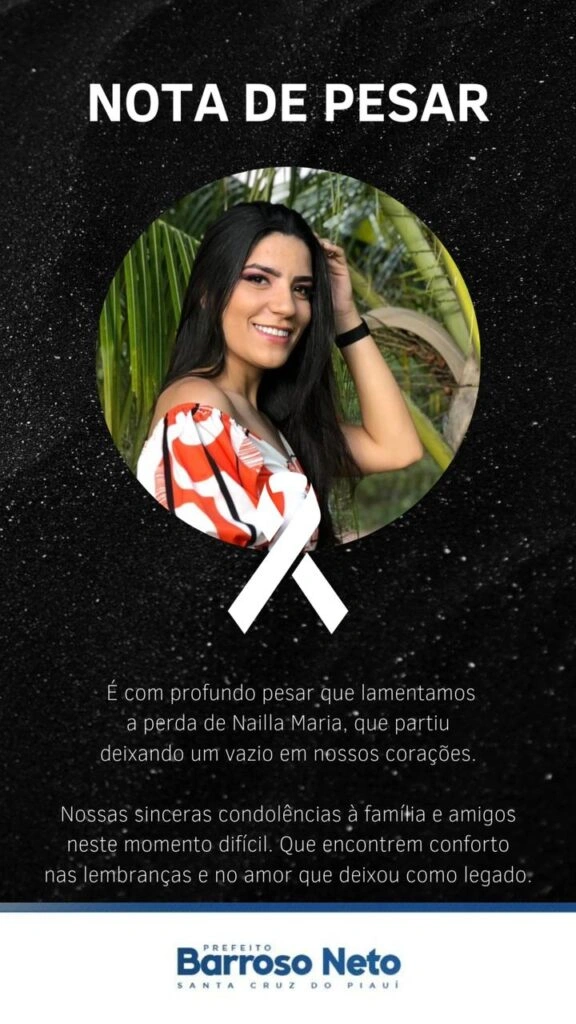 Nota de pesar da prefeitura de Santa Cruz do Piauí