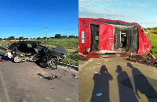 Pai, mãe e filho morrem em grave acidente na BR-226 em Timon (Foto: Reprodução)