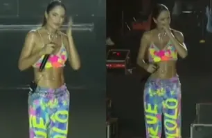 Peido faz cantora se irritar e interromper show: ‘carniça demais’ (Foto: Reprodução)