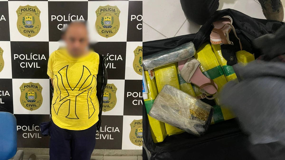 Polícia prende homem carregando mais de 12kg de droga dentro de ônibus em Floriano