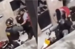 Policial agride entregador com soco e golpes de capacete (Foto: Reprodução)