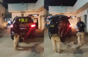 Suspeito de homicídio é preso durante abordagem da PRF na BR-343 em Altos (Foto: Conecta Piauí)