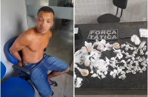 Suspeito de violência doméstica é preso com drogas e celulares em Campo Maior (Foto: Reprodução)
