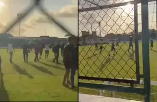 Torcedores invadem treinamento do Ceará em protesto por fase na Série B (Foto: Montagem)