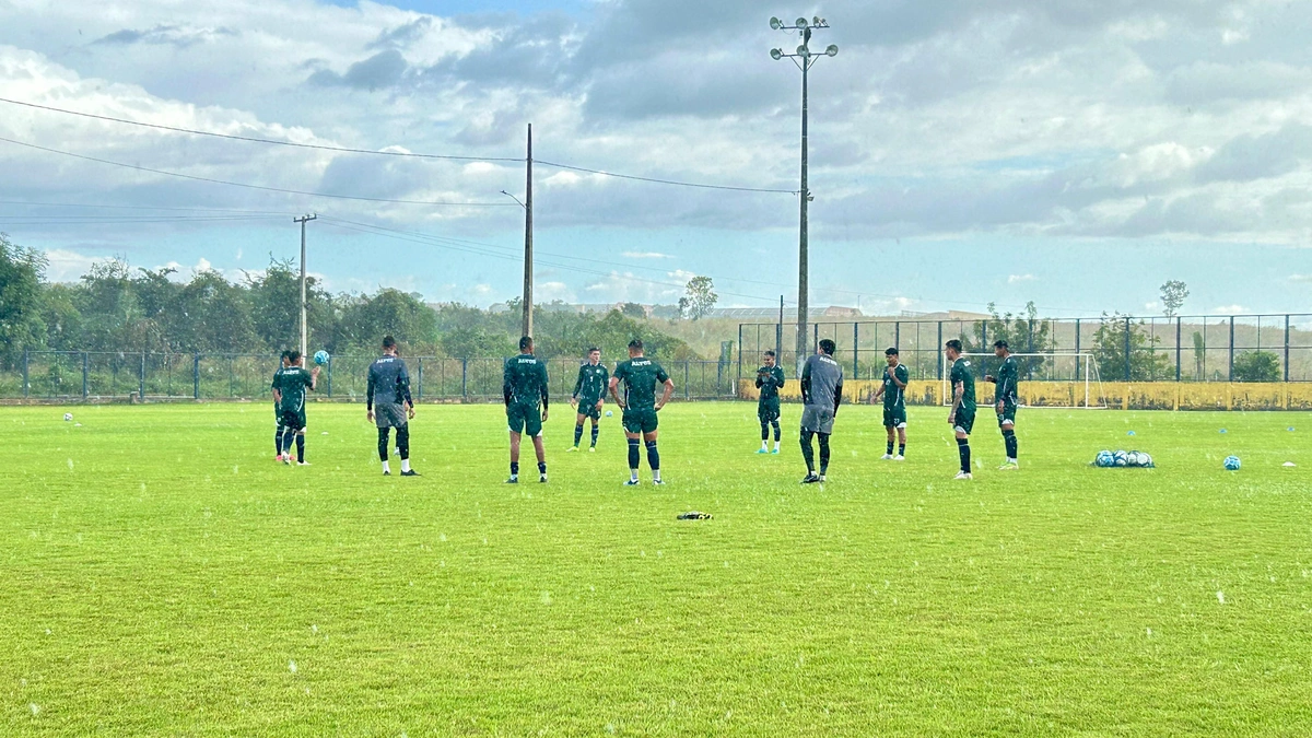 Treino dos jogadores do Altos-PI