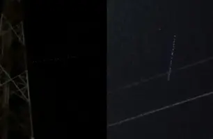 ‘Trem de luzes’ chama atenção de moradores do litoral do Piauí (Foto: Reprodução)