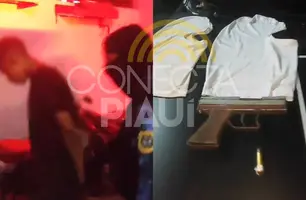 Três suspeitos são detidos após invadir casa e fazer família refém em Teresina (Foto: Repórter 12/Conecta Piauí)