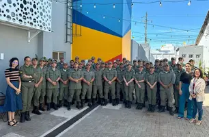 Alunos do Curso de Formação da Polícia Militar conhecem programas Investe Piauí (Foto: Reprodução)