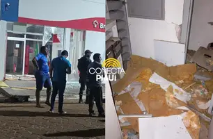 Armados com fuzis, criminosos arrombam agência bancária e fazem reféns e fogem (Foto: Reprodução)