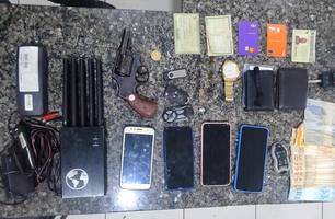 Assaltante de banco é preso com bloqueador de sinal de R$ 30 mil; trio planejava roubo de carga (Foto: Reprodução)