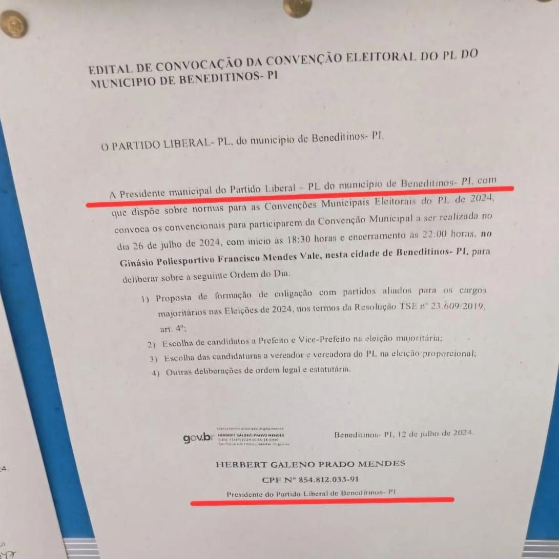 Beneditinos: pré-candidato a vice diz ser do PT, mas preside partido de Bolsonaro