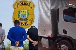 Caminhoneiro e outros dois suspeitos são presos em Parnaíba (Foto: Reprodução)