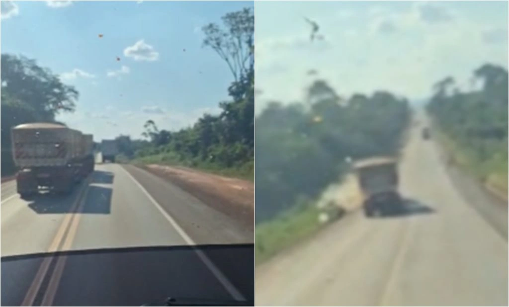 Caminhoneiro em zigue-zague colide em moto e mata duas pessoas no Pará