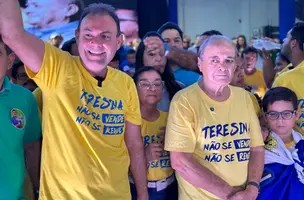 Chapa de Silvio Mendes e Jeová Alencar é oficilazada em convenção em Teresina (Foto: Eduardo Amorim / Conecta Piauí)