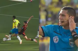 Conmebol admite erro em pênalti não marcado sobre Vinicius Jr (Foto: Montagem)