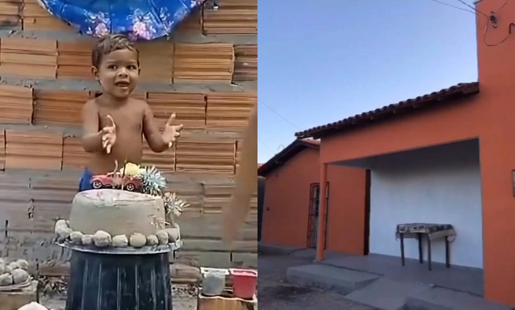 Criança que comemorou aniversário com bolo de areia recebe casa nova em Barras