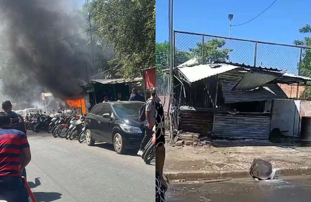 Explosão em trailer causa incêndio e deixa homem ferido em Teresina