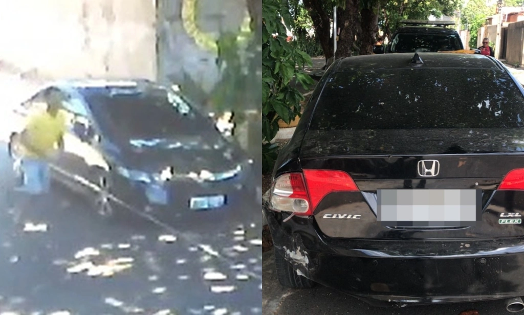 Filho de tenente abandonou o veículo após a perseguição