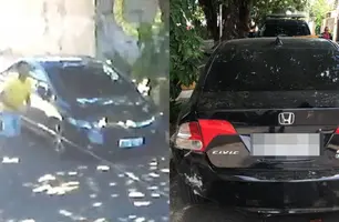 Filho de tenente abandonou o veículo após a perseguição (Foto: Reprodução)