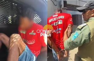 Homem com mandado de prisão em aberto é preso durante briga de família em Teresina (Foto: Repórter 12/Conecta Piauí)