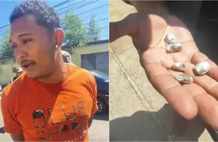 Homem foi preso com celular roubado e drogas (Foto: Conecta Piauí)