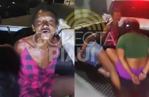 Mãe e filha são presas por tráfico de drogas em Teresina (Foto: Repórter 12/Conecta Piauí)