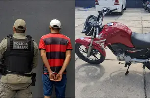 Motociclista conduzido e moto apreendida (Foto: Reprodução)