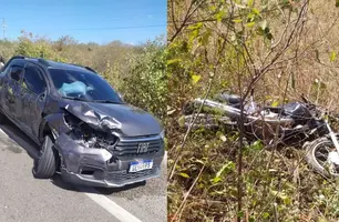 Motociclista fica ferido após ser atingido por carro ao entrar na BR-407 em Jaicós (Foto: Reprodução)
