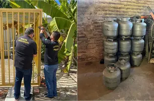 MPPI apreende mais de 180 botijões em revendas ilegais de gás em cidades do Piauí (Foto: Reprodução)
