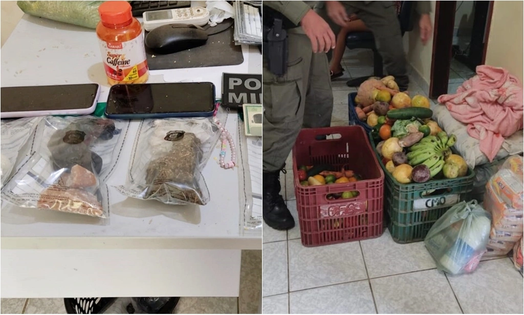 Mulher é presa com drogas escondidas em pacotes de alimentos