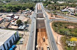 Obra de rebaixamento da Avenida João XXIII, na BR- 343 (Foto: Conecta Piauí)