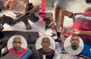 Polícia prende três suspeitos e apreende armas em operação do DENARC em Teresina (Foto: Repórter 12/Conecta Piauí)
