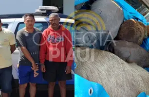 Polícia prende trio envolvido em roubo de animais na saída de União (Foto: Reprodução)